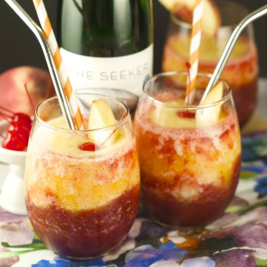 Riesling Peach & Cherry Slushies