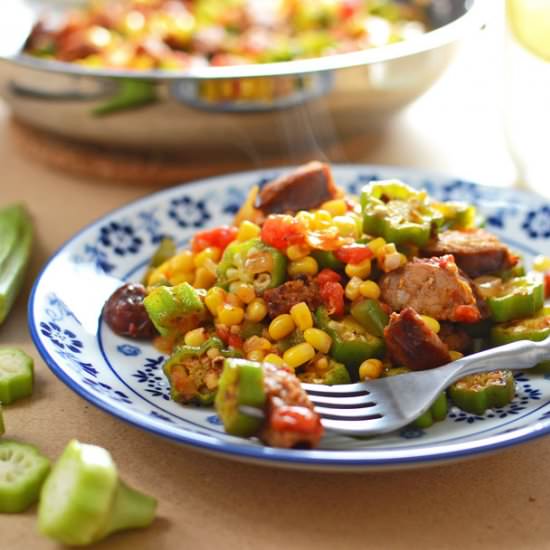 Corn and Okra Maque Choux