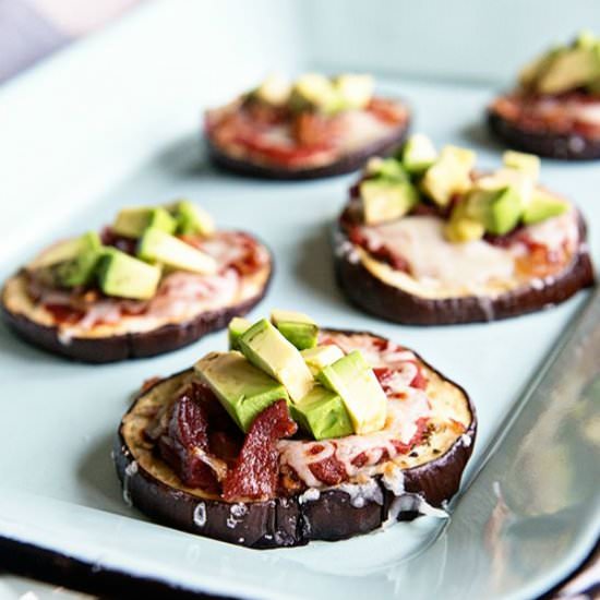 Avocado Eggplant Pizza