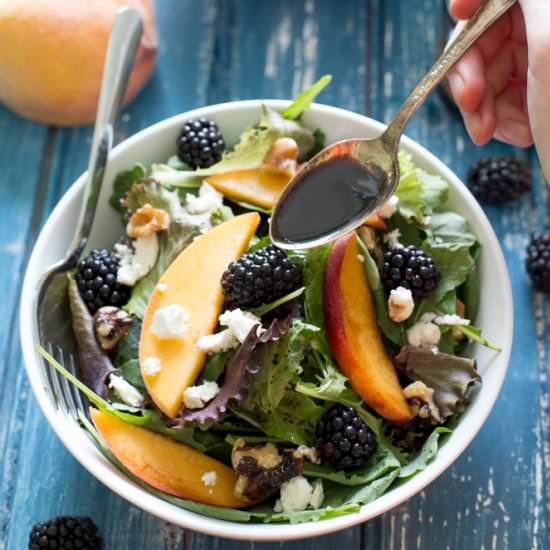 Peach, Feta and Blackberry Salad 