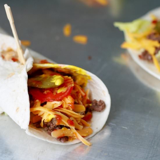 Cheeseburger Burrito Wraps