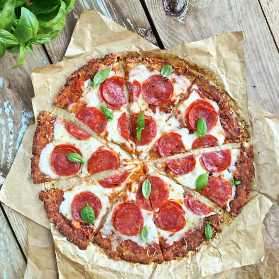 Foolproof Cauli-Pizza w/ Pepperoni