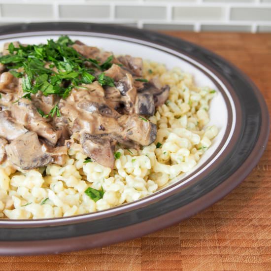 Mushroom Stroganoff