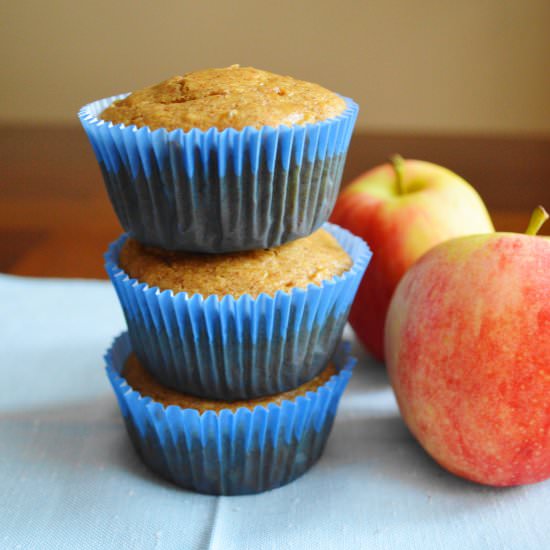 Apple Almond Butter Muffins