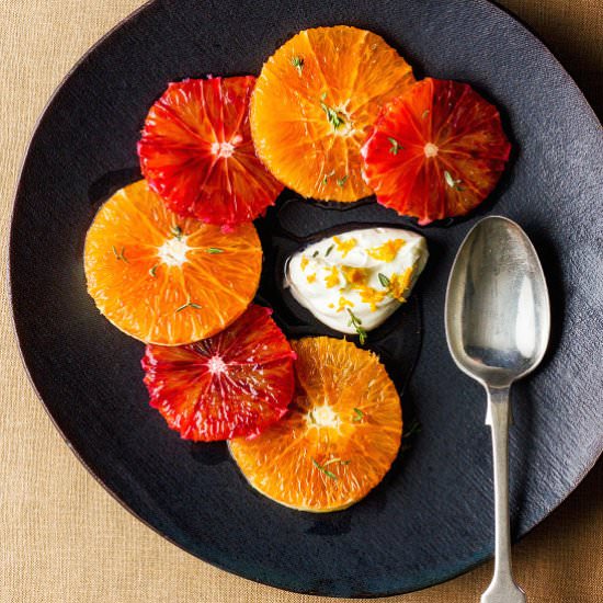 Oranges with Vermouth and Thyme