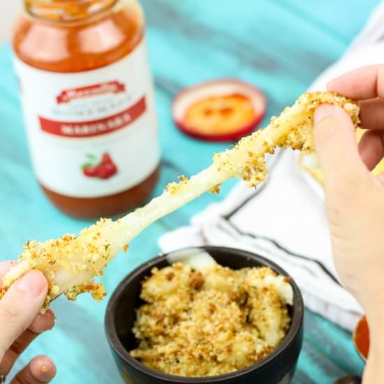 Honey-Cornbread Mozzarella Sticks