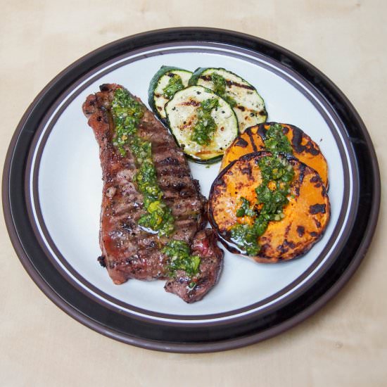Grilled Squash, Zucchini & Steak