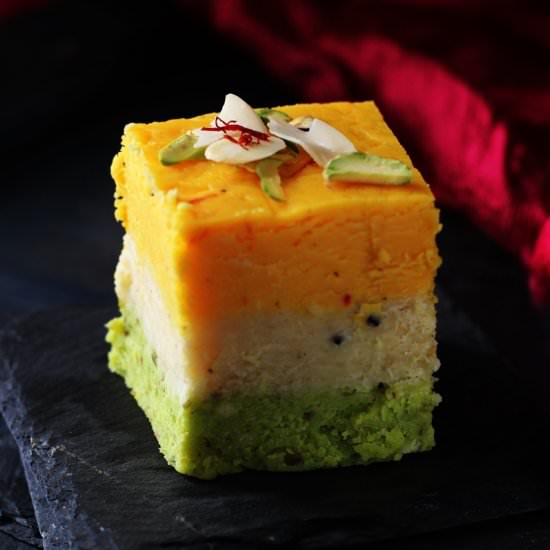 Saffron, Almond, Pistachio Fudge