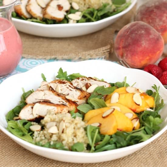 Chicken Peach and Quinoa Salad