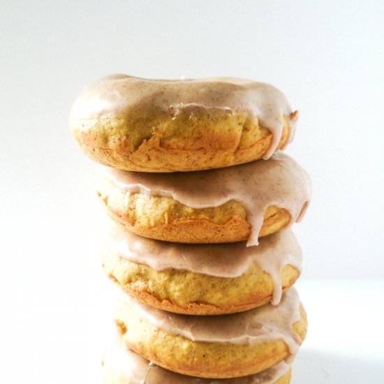 Baked Pumpkin Doughnuts with Maple