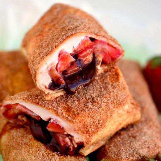Strawberry Cheesecake Chimichangas