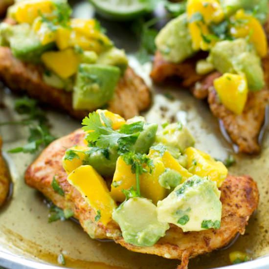 Mango Avocado Salsa Chicken