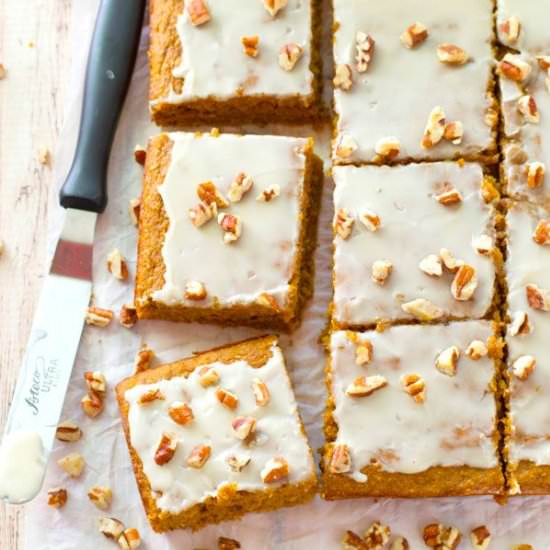 Glazed Pumpkin Spice Bars