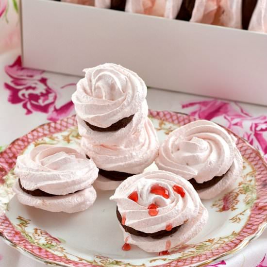 Rose Meringue Sandwiches
