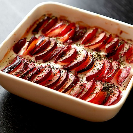 Baked Pluot Oatmeal Bars