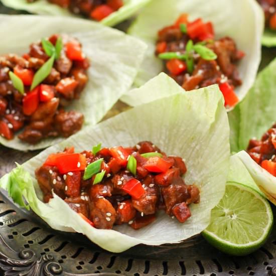 Asian Chicken Lettuce Wraps