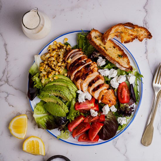 Spicy roast chicken salad
