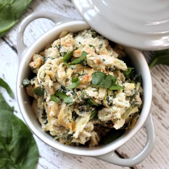 Vegan Spinach and Artichoke Pasta