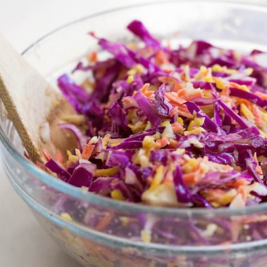 Mustard Tahini Slaw