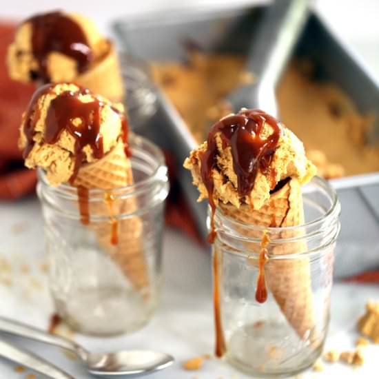 Caramel Pumpkin Cheesecake Ice Cream