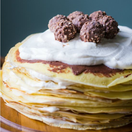 Chocolate Ganache Crepe Cake