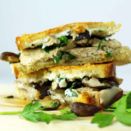 Turkey Tetrazzini Grilled Cheese