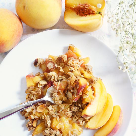 Peach & Almond Crumble