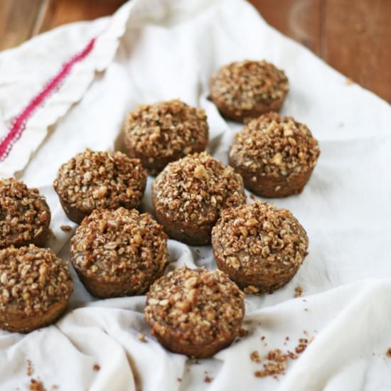 Banana Walnut Crumble Muffins