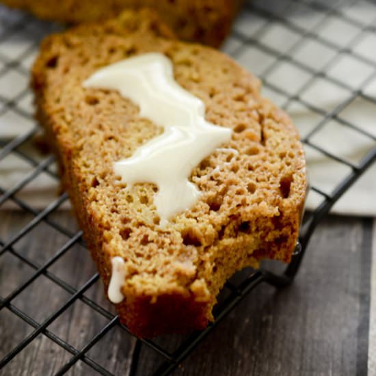 Honey Glazed Pumpkin Bread