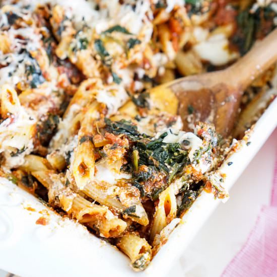 Turkey Florentine Pasta Bake