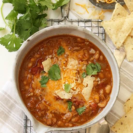 Turkey Chili with White Beans