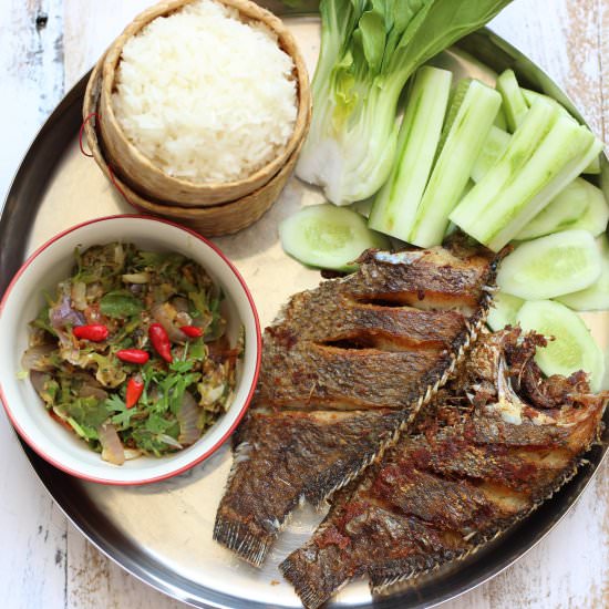 Fried Tilapia with Spicy Chutney