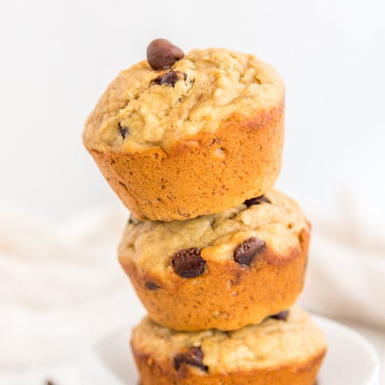 Healthy Banana Peanut Butter Muffin