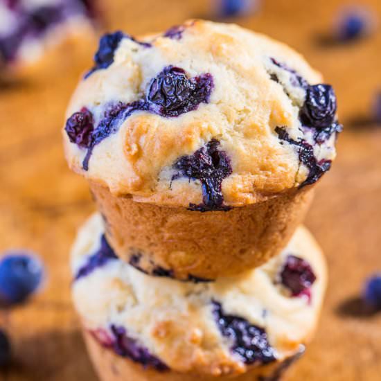 Skinny Blueberry Muffins