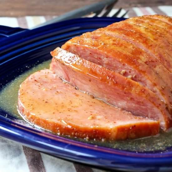 Slow Cooker Maple Dijon Ham