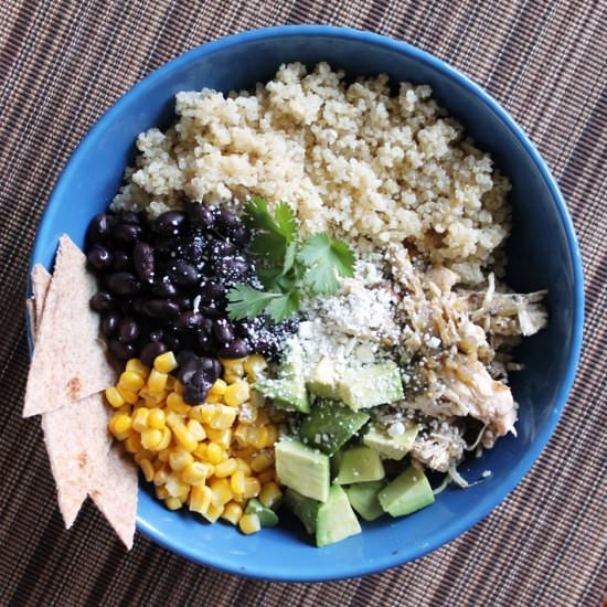 Slow Cooker Salsa Verde Burrito Bowl