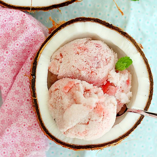 Dairy Free Strawberry Ice Cream