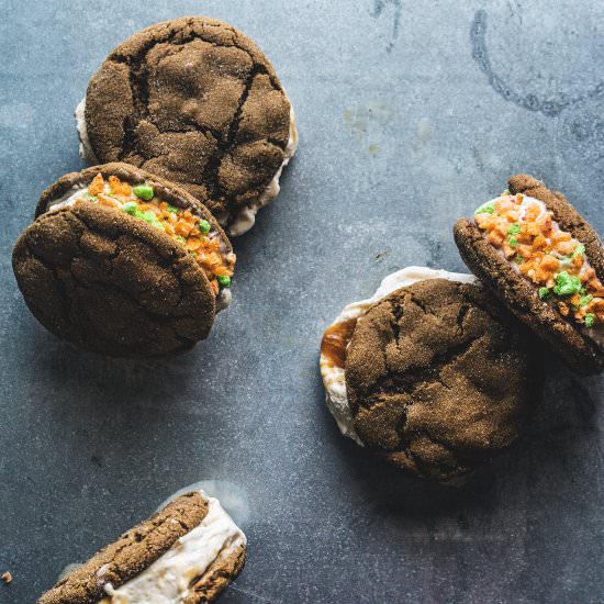 Cereal Milk Ice Cream Sandwiches