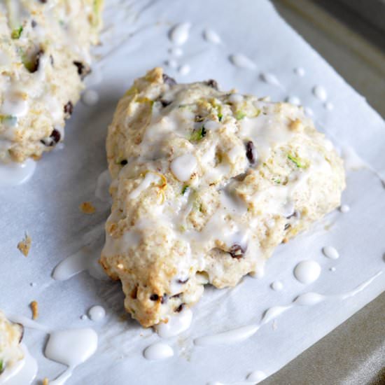 Chocolate Chip Zucchini Scones