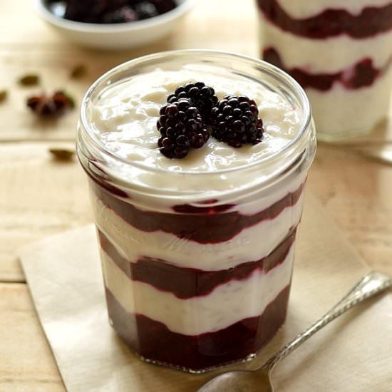 Coconut & Blackberry Rice Pudding