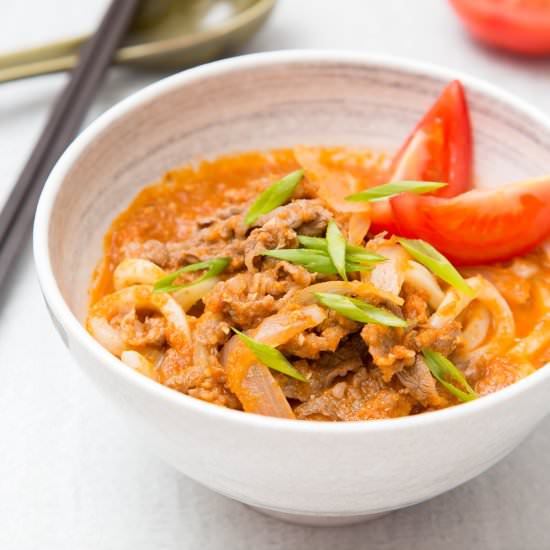 Beef Tomato Udon Soup