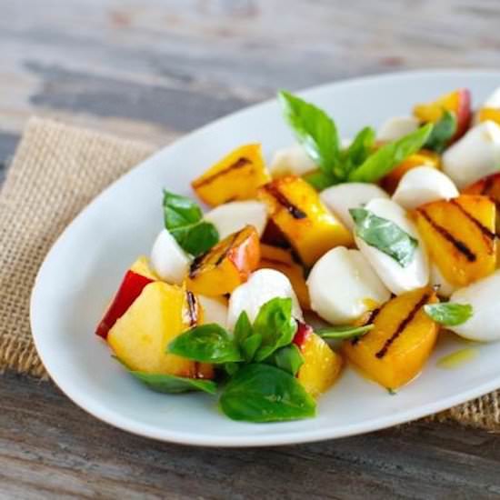 Grilled Peach Caprese Salad
