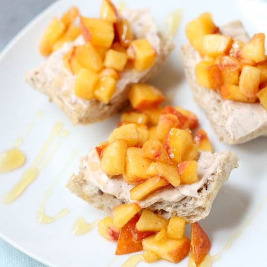 Peach Crostini with Honey