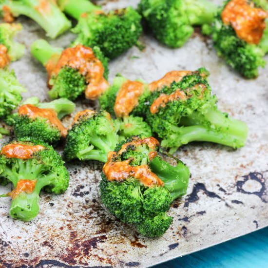 Roasted Sriracha Cream Broccoli