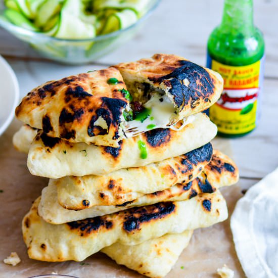Grilled Hot Cheesy Chicken Calzone