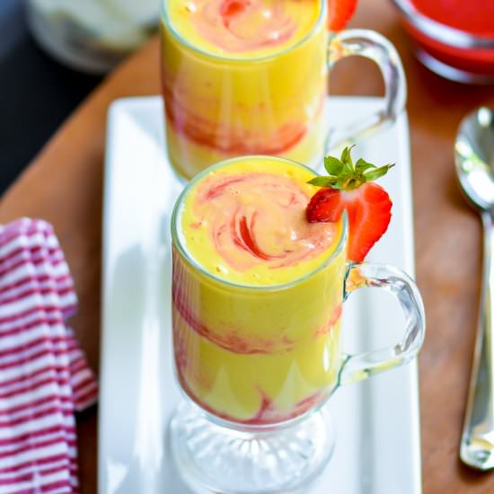 Mango Strawberry Yogurt Smoothie