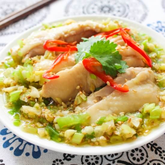 Chicken with Green Onion Sauce