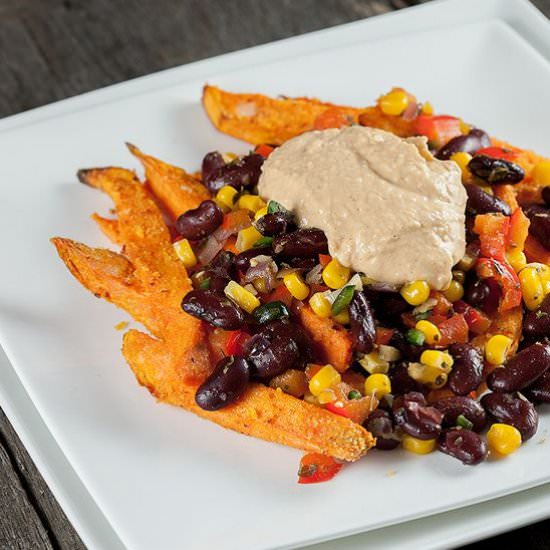 Sweet Potato Fry Nachos