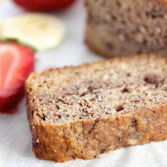 Strawberry Marbled Banana Bread