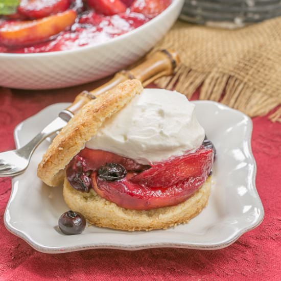 Blueberry Peach Shortcakes